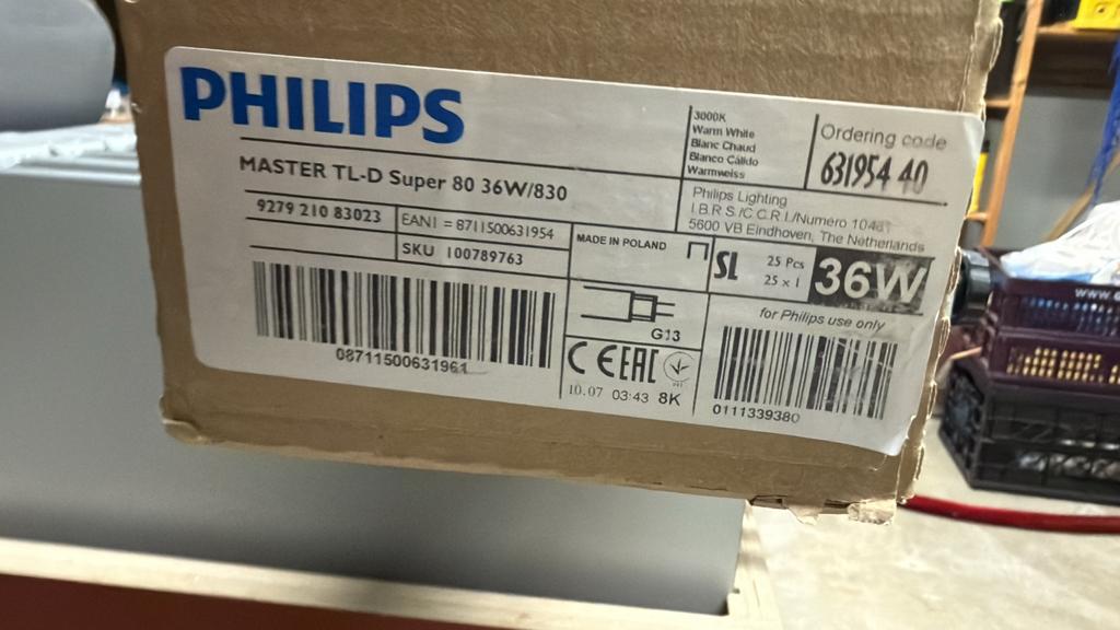 Philips MASTER TL-D Super 80 36W/830 & 58W/830 TL-buizen, 60 watt of meer, Overige typen, Nieuw, Overige fittingen
