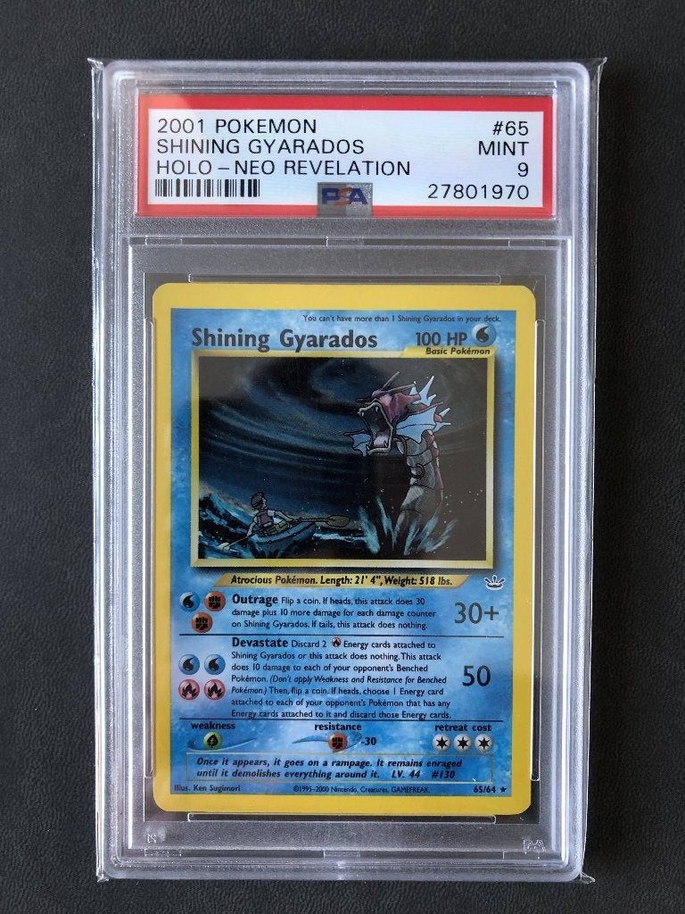 Neo Revelation - Shining Gyarados PSA 9, Ophalen of Verzenden, Nieuw, Losse kaart