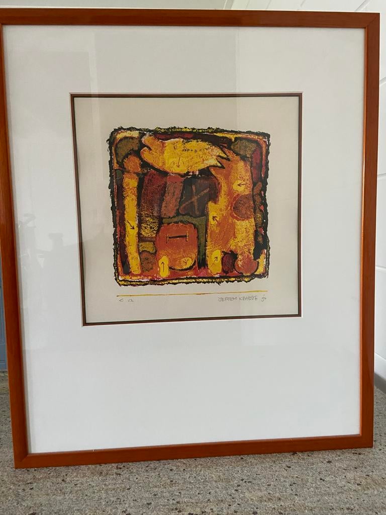 Litho Jeroen Krabbé - Gesigneerd en Ingelijst, Ophalen