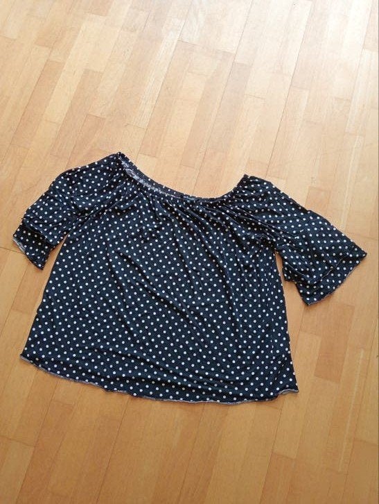 Zwart shirt met witte stippen - MS mode XL, Zwart, Maat 46/48 (XL) of groter, Ophalen of Verzenden, MS mode
