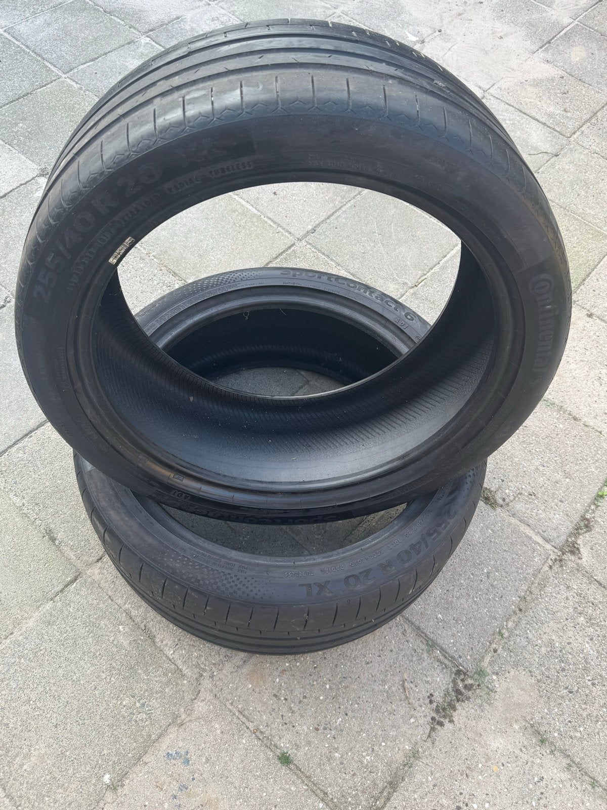 2 Continental SportContact 6 banden 255/40R20 101Y zomerband, Ophalen, Gebruikt