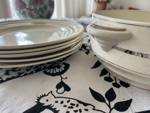 vintage art deco servies, Ophalen, Gebruikt, Vintage, Bord(en)