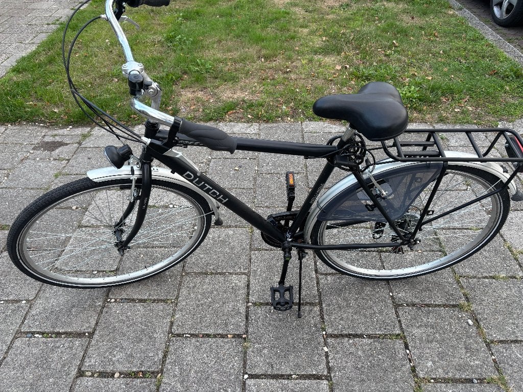herenfiets Dutch Hollandia, Fietsen en Brommers, Velgrem, Versnellingen, Zo goed als nieuw, 53 tot 57 cm