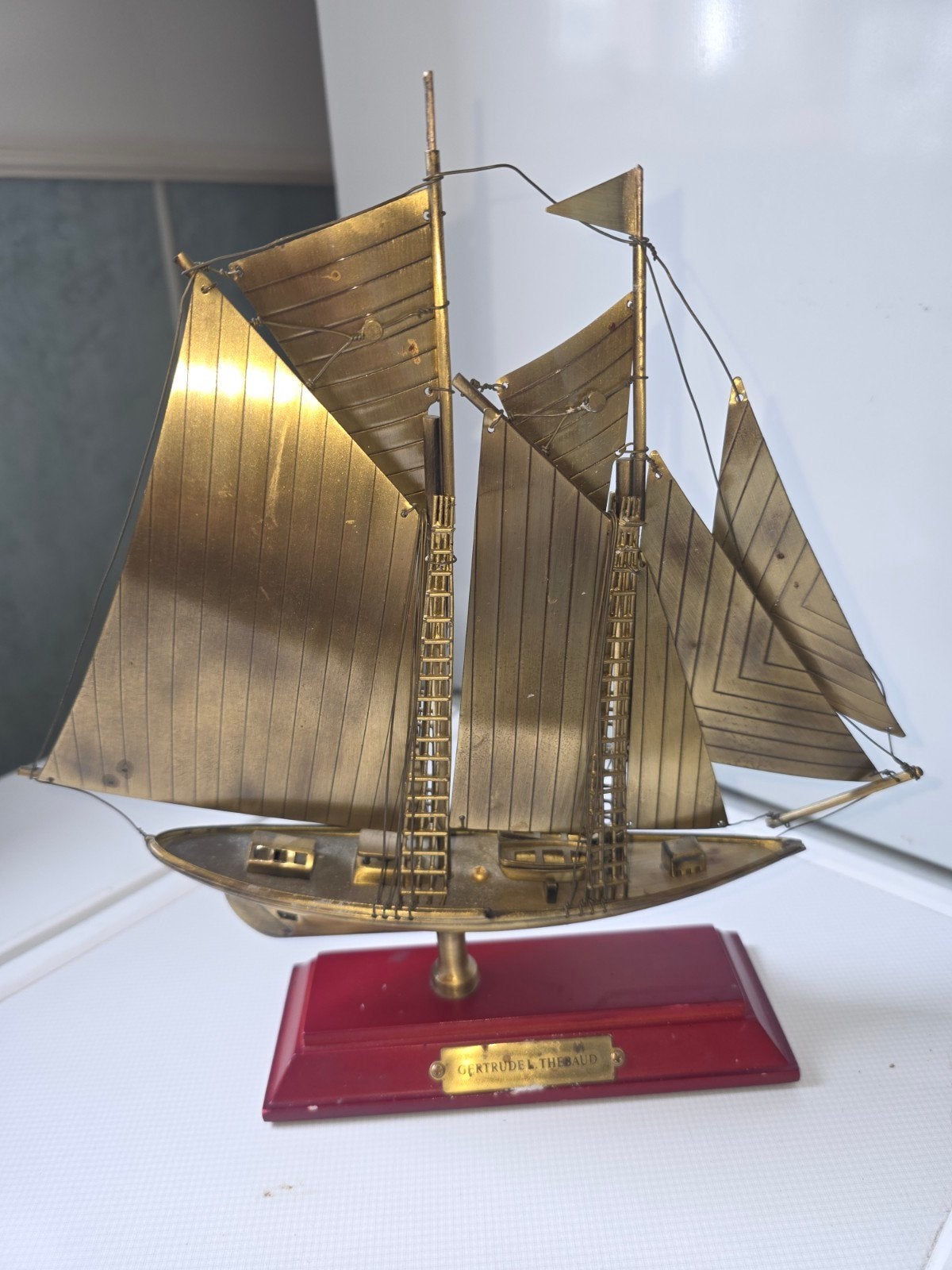 Messing Schaalmodel Gertrude L. Thebaud Schoener 1930, Ophalen of Verzenden