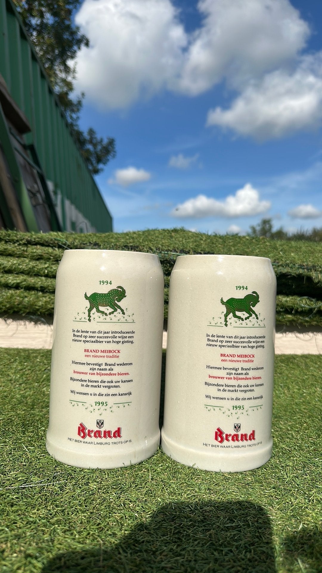 1994/1995 twee stuks brand bierpullen, Ophalen of Verzenden, Glas of Glazen, Brand