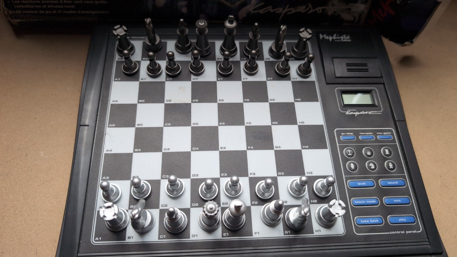 Mephisto Chess Trainer Kasparov schaakcomputer compleet, Hobby en Vrije tijd, Een of twee spelers, Ophalen of Verzenden, Gebruikt