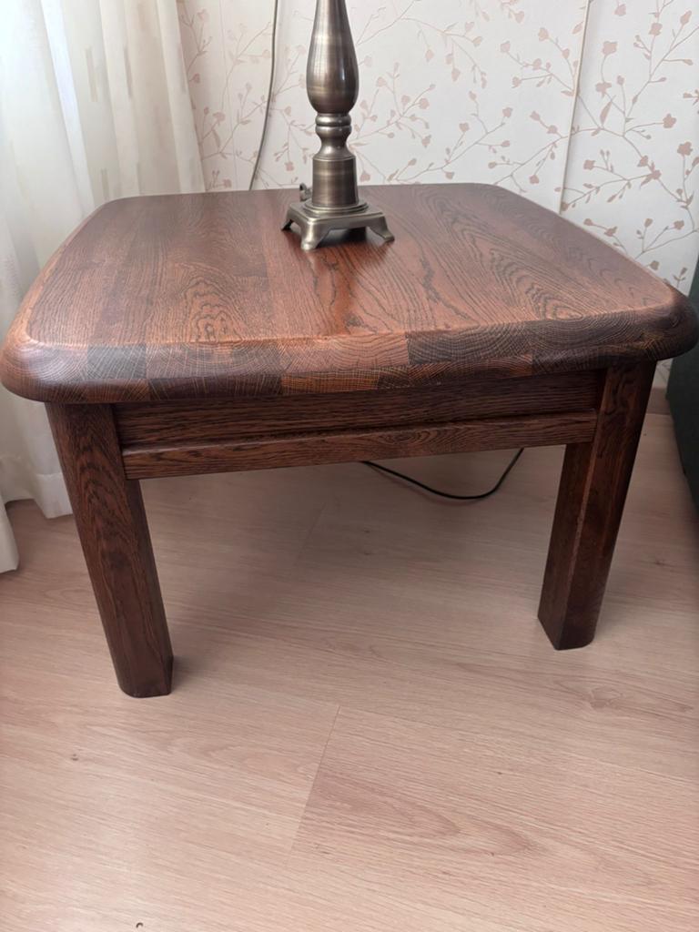 Houten bijzettafel 65x65x45 cm, Ophalen, Minder dan 45 cm, Gebruikt, Vierkant