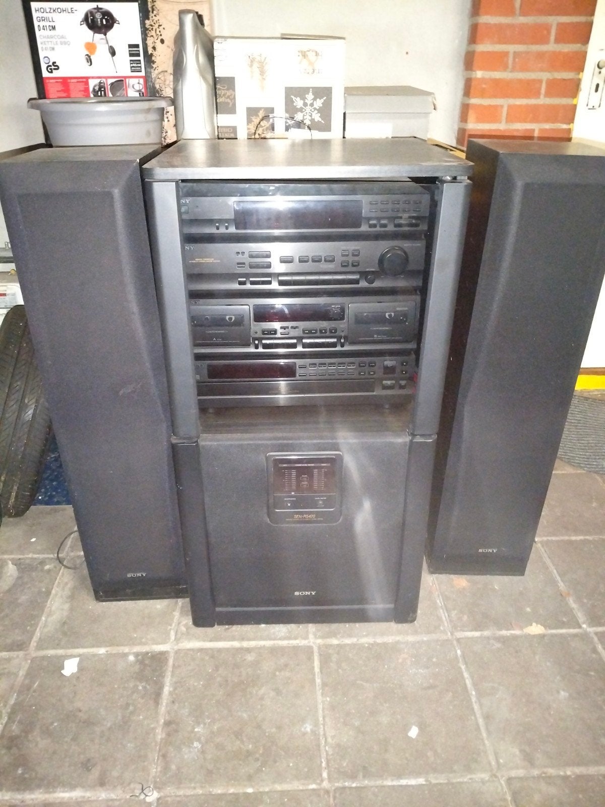 Sony SEN-R5420 Stereo Set met Speakers en Meubel, Ophalen, Gebruikt, Losse componenten, Tuner of Radio