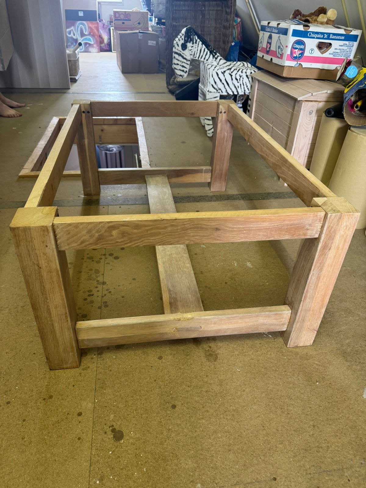 Salontafel eiken, Huis en Inrichting, Ophalen, Gebruikt, 100 tot 150 cm, Eikenhout
