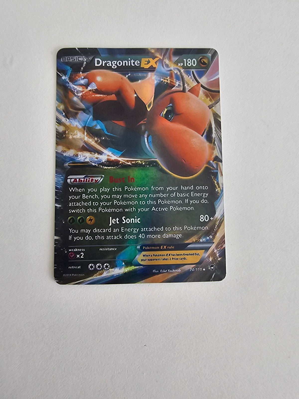 Dragonite ex pokemon kaart, Ophalen of Verzenden, Zo goed als nieuw