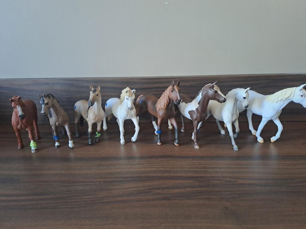 Schleich paarden - kleur code blauw -, Ophalen of Verzenden, Zo goed als nieuw, Paard, Beeldje of Figuurtje