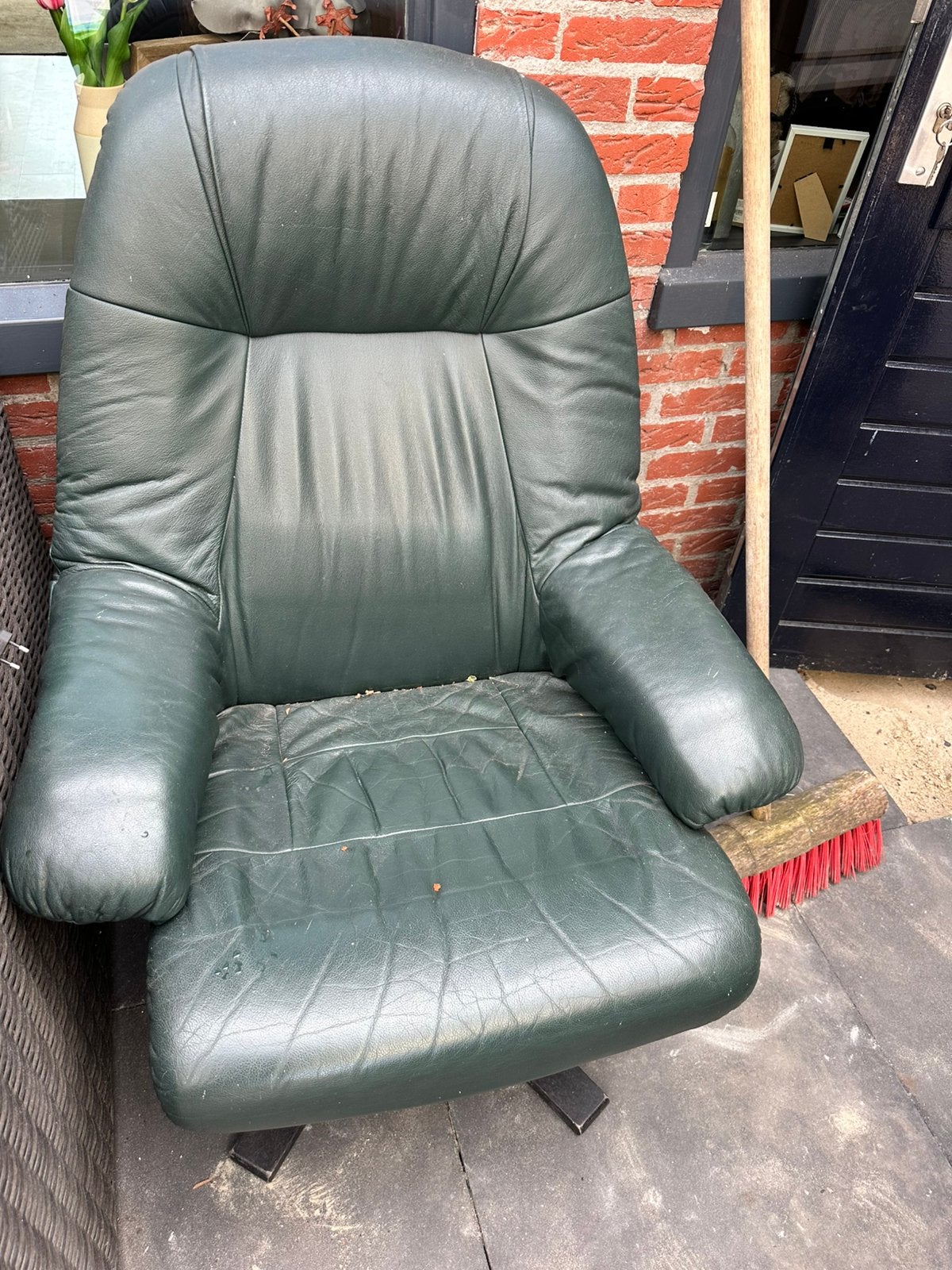 Groene stoel draaibaar, Ophalen, Gebruikt, Overige kleuren, Eén