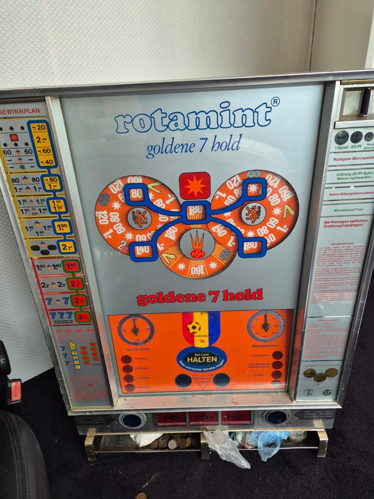Rotamint Goldene 7 Hold - Duitse Gokkast (Werkend), Verzamelen, Automaten | Gokkasten en Fruitautomaten, Ophalen, Gebruikt
