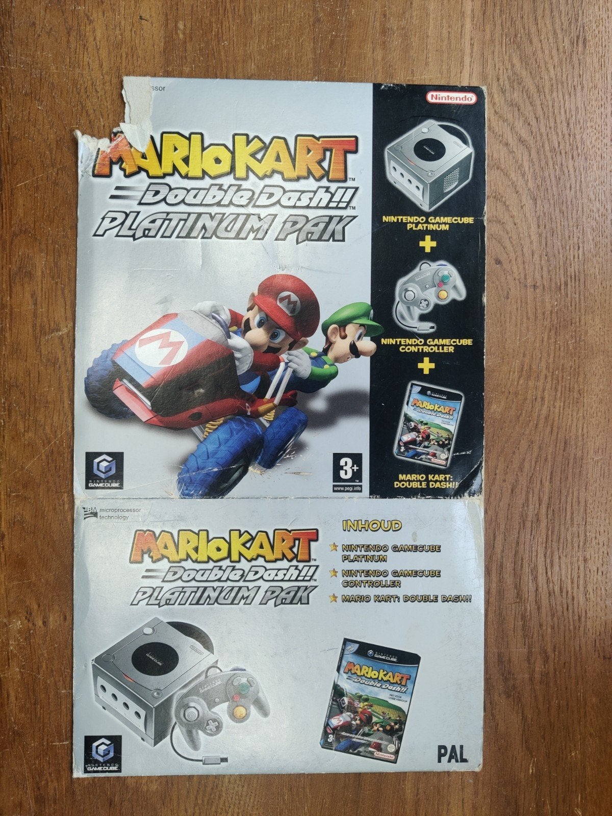 Sleeve Gamecube Mario Kart Double Dash!! Platinum Pak, Ophalen of Verzenden, Gebruikt, Met 1 controller