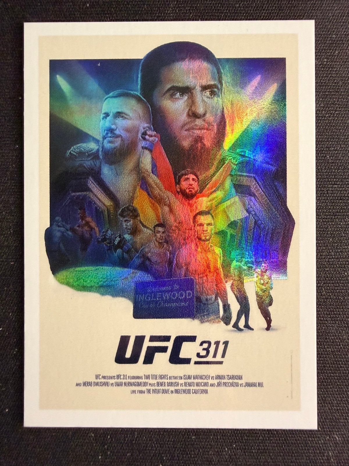 UFC 311 Poster Card Topps NOW, Ophalen of Verzenden, Zo goed als nieuw, Plaatje