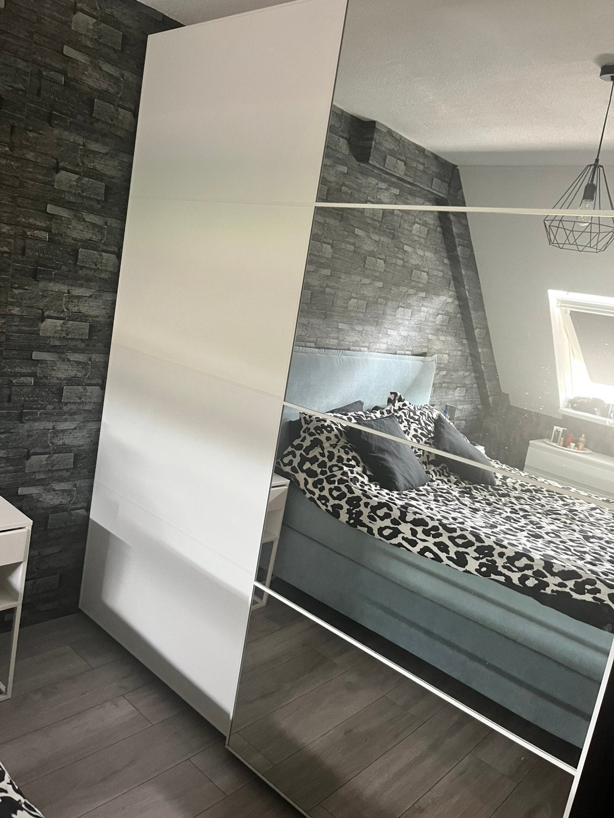 PAX kast met spiegel, Huis en Inrichting, Gebruikt, 200 cm of meer, 150 tot 200 cm, 50 tot 75 cm
