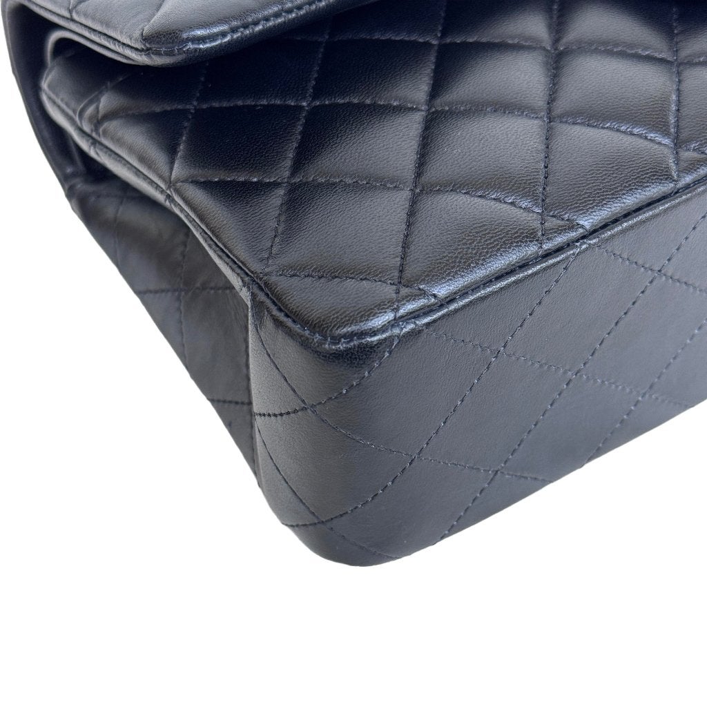 Chanel classic double flap timeless 2.55 zwart zilver tas image 5