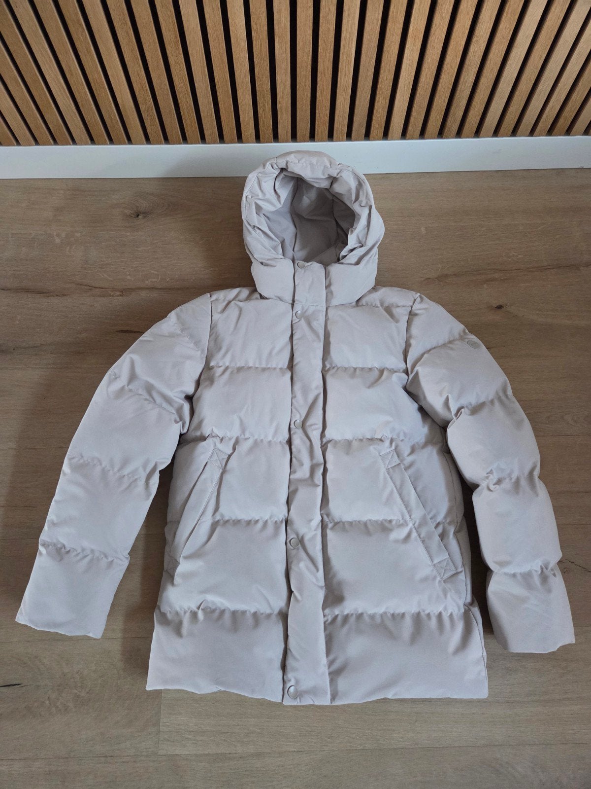 Keurige en warme Elvine Bror winterjas maat S heren., Beige, Ophalen of Verzenden, Zo goed als nieuw, Elvine