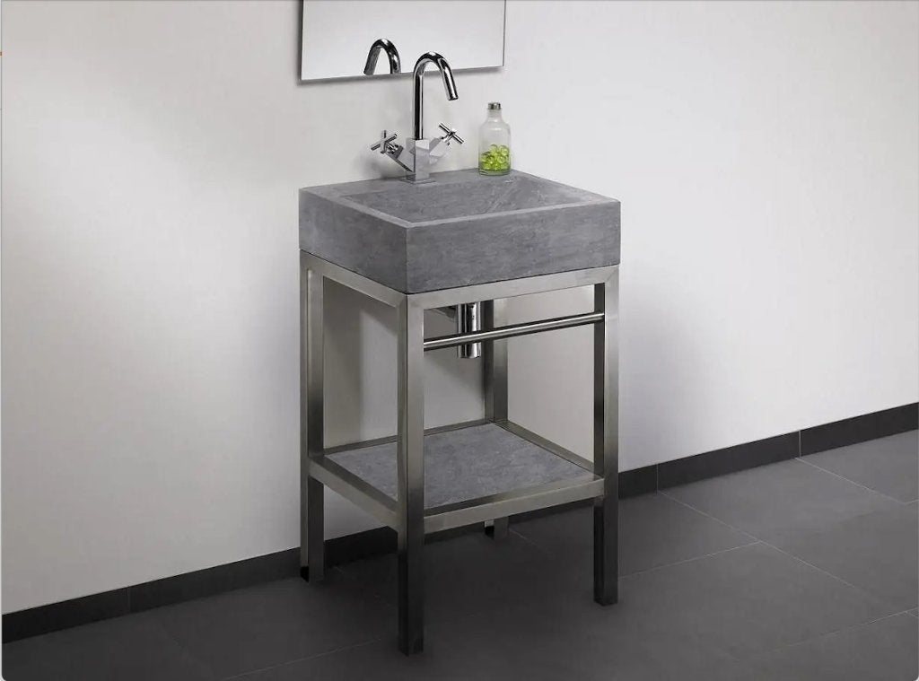 Nieuw badkamermeubel natuursteen / RVS (50 cm breed), Ophalen, Overige typen, Nieuw, 50 tot 100 cm