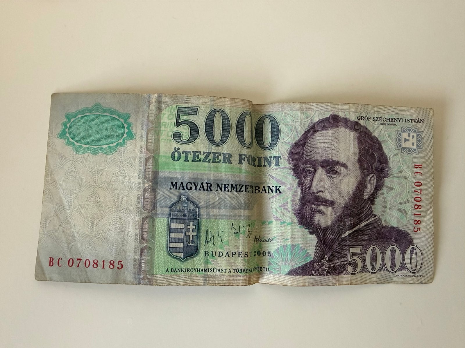 Hongaarse 5000 Forint bankbiljet (2005), Ophalen of Verzenden, Los biljet