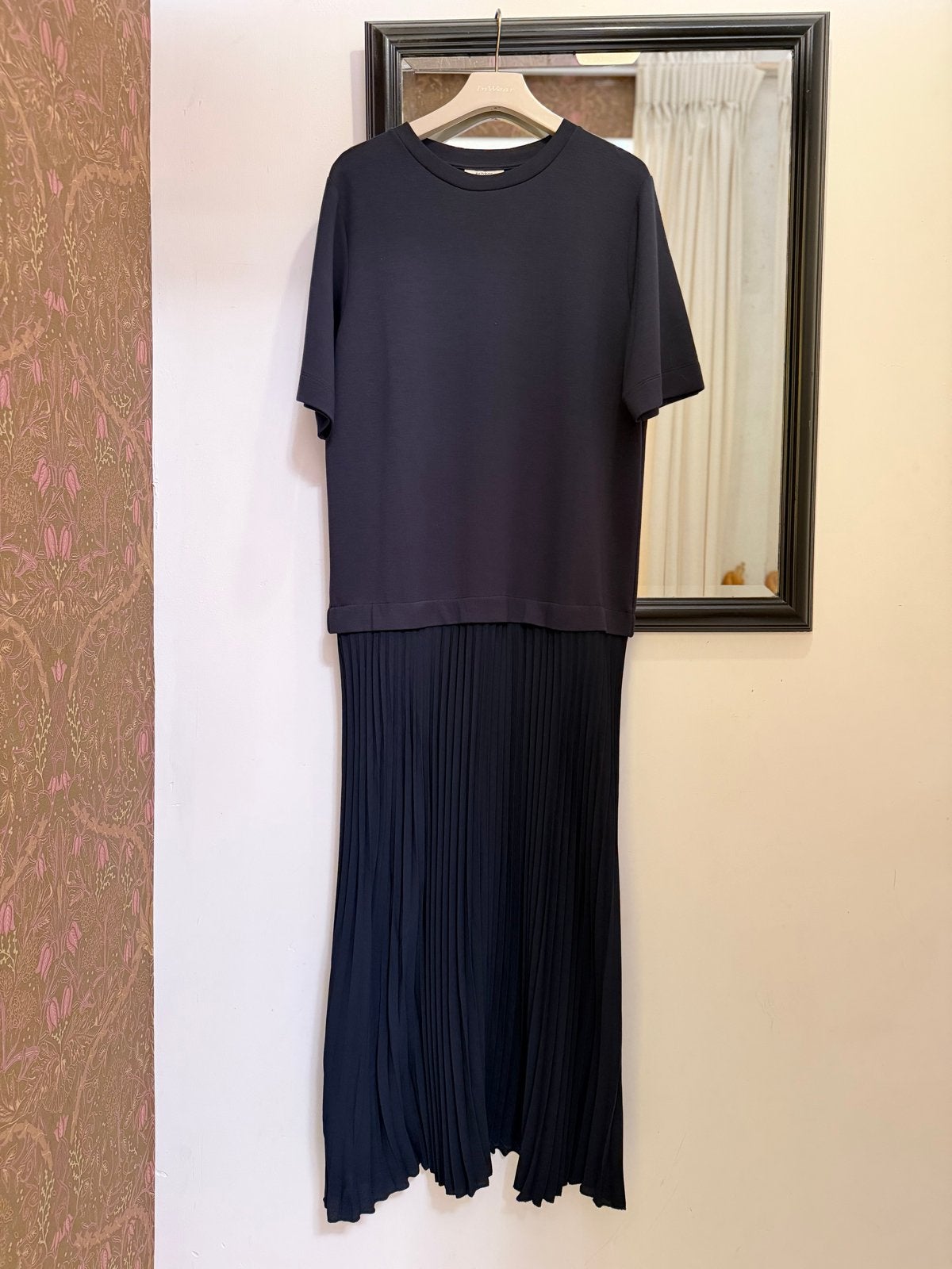 Geweldige jurk met plooirok en Tencel bovenstuk van Inwear, Kleding | Dames, Jurken, Blauw, Maat 42/44 (L), Nieuw, Ophalen of Verzenden