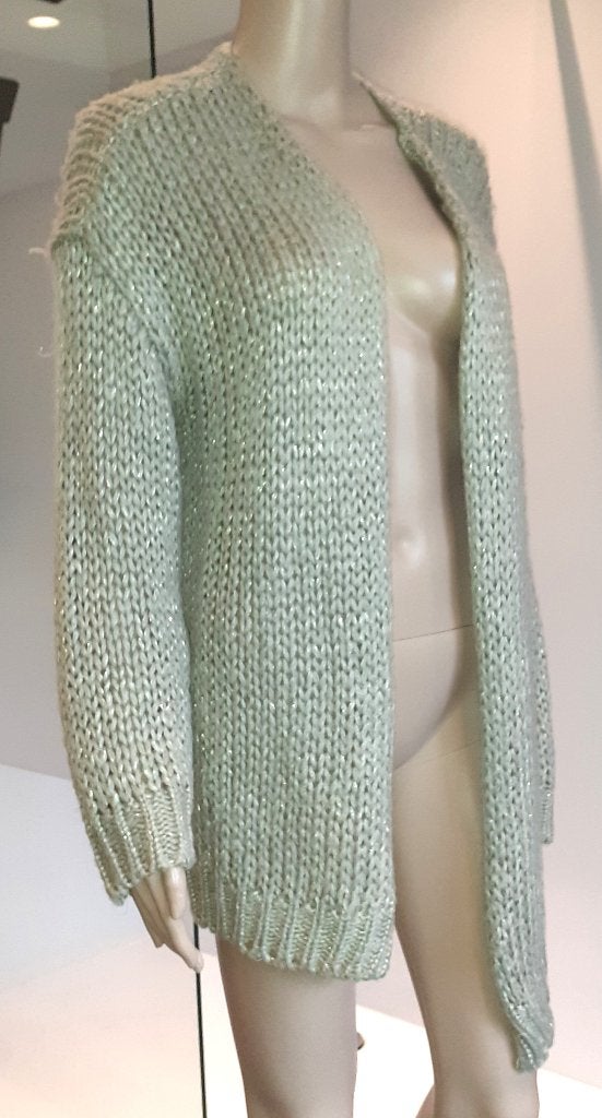 cardigan dames mintgroen met gouden glitter The Sting S-M, Ophalen of Verzenden, Zo goed als nieuw, Maat 36 (S), Groen