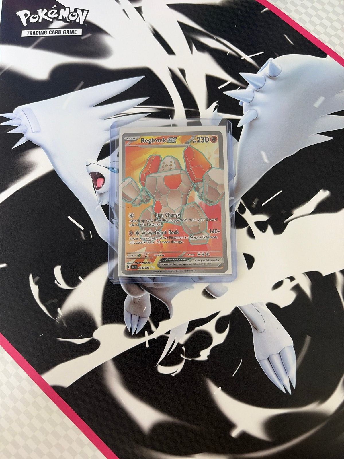 Pokémon TCG: Regirock EX (214/182) - Full Art Kaart, Ophalen of Verzenden, Zo goed als nieuw, Losse kaart, Foil