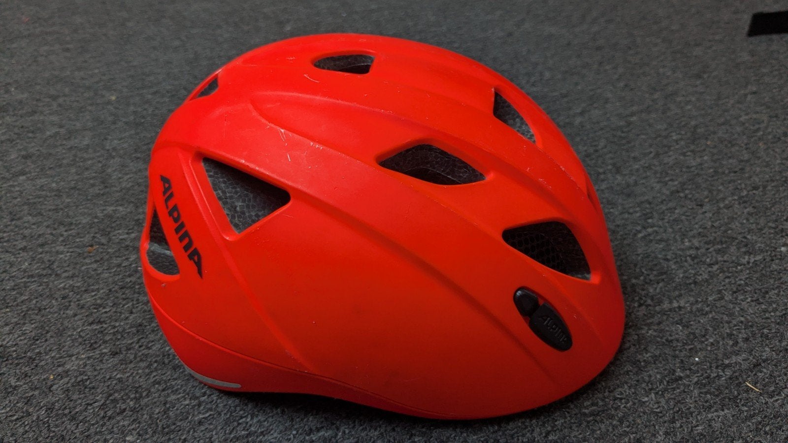 Fluor oranje helm voor diverse sporten (49-54 cm), Fietsen en Brommers, Gebruikt, Alpina, Jongen of Meisje, Overige maten