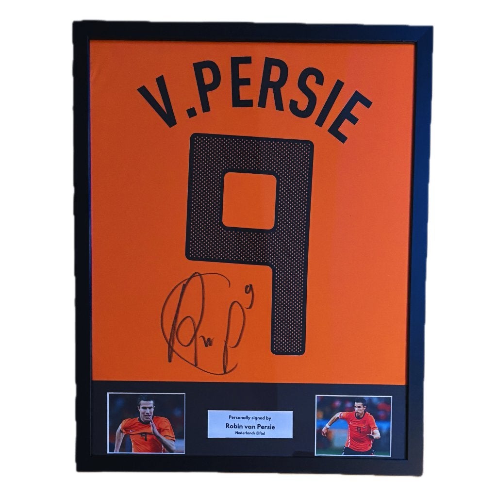 Van Persie - Nederlands Elftal Ingelijst & gesigneerd shirt, Verzamelen, Sportartikelen en Voetbal, Verzenden, Nieuw, Overige binnenlandse clubs
