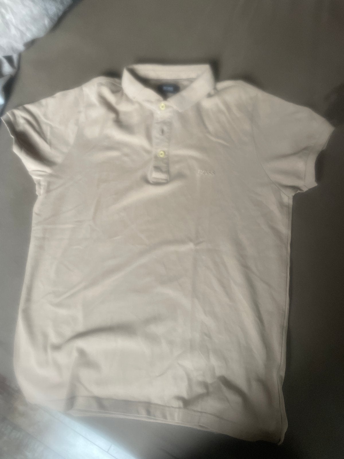 BOSS Polo Shirt Heren - Beige, Kleding | Heren, Polo's, Zo goed als nieuw, Maat 48/50 (M), Beige, Ophalen of Verzenden