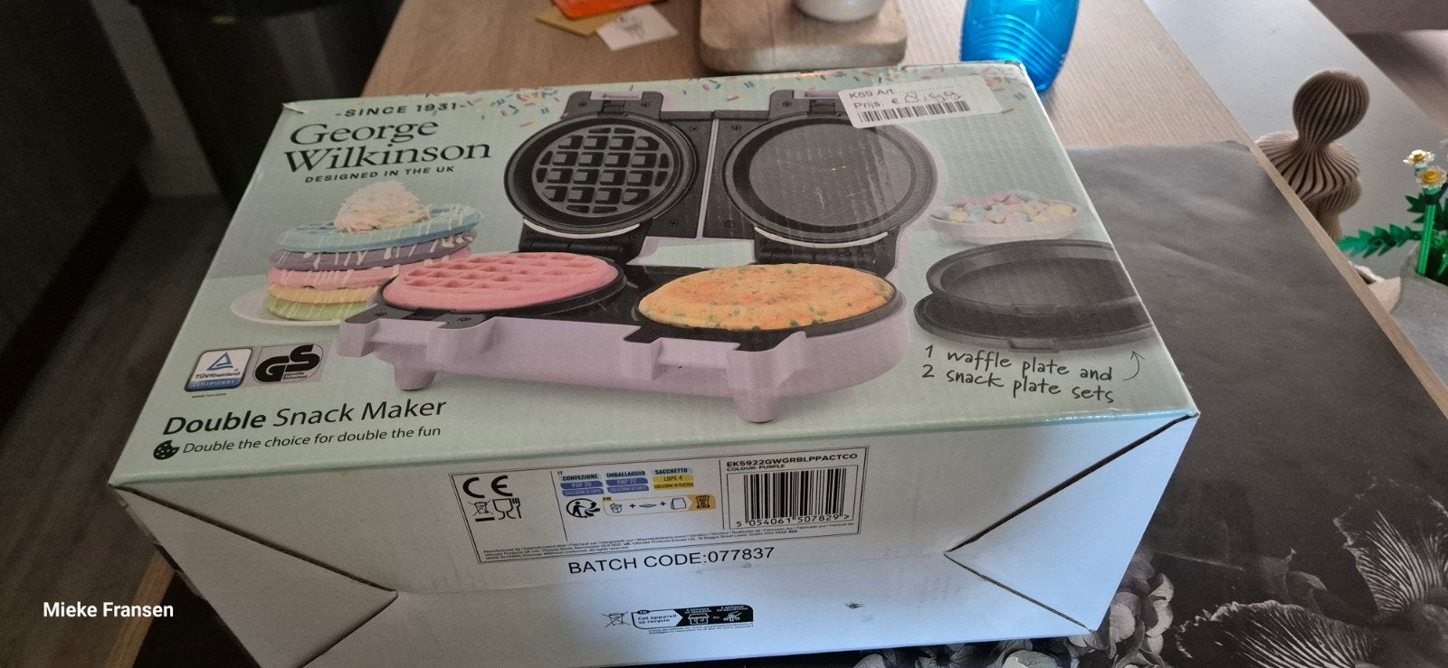 George Wilkinson Dubbele Snack Maker - Nieuw in doos, Ophalen, Uitneembare platen, Zo goed als nieuw