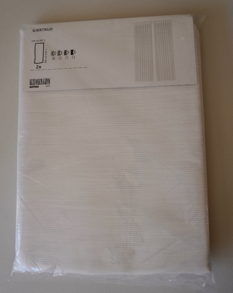 NIEUWE IKEA vitragegordijnen gordijnen 145 x 300 paar, Huis en Inrichting, Vitrage, 300 cm, Wit, Ophalen of Verzenden