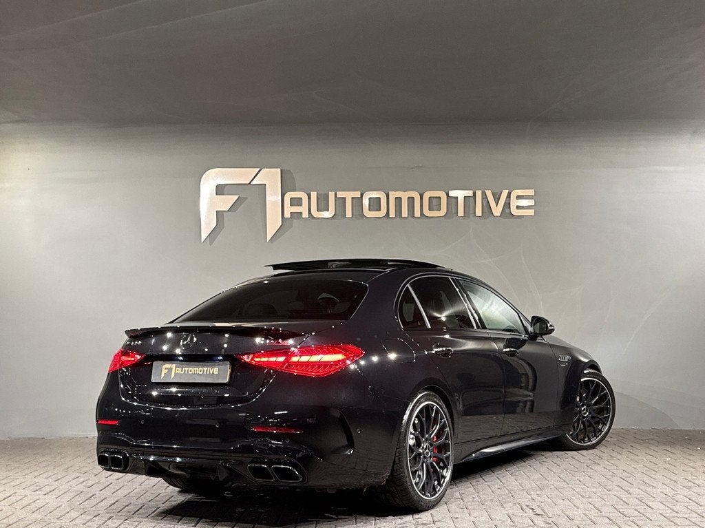 Mercedes-Benz C-klasse AMG 63 S E Performance Pano|HuD|Memor, Auto's, Automaat, 4 cilinders, Zwart, Vierwielaandrijving
