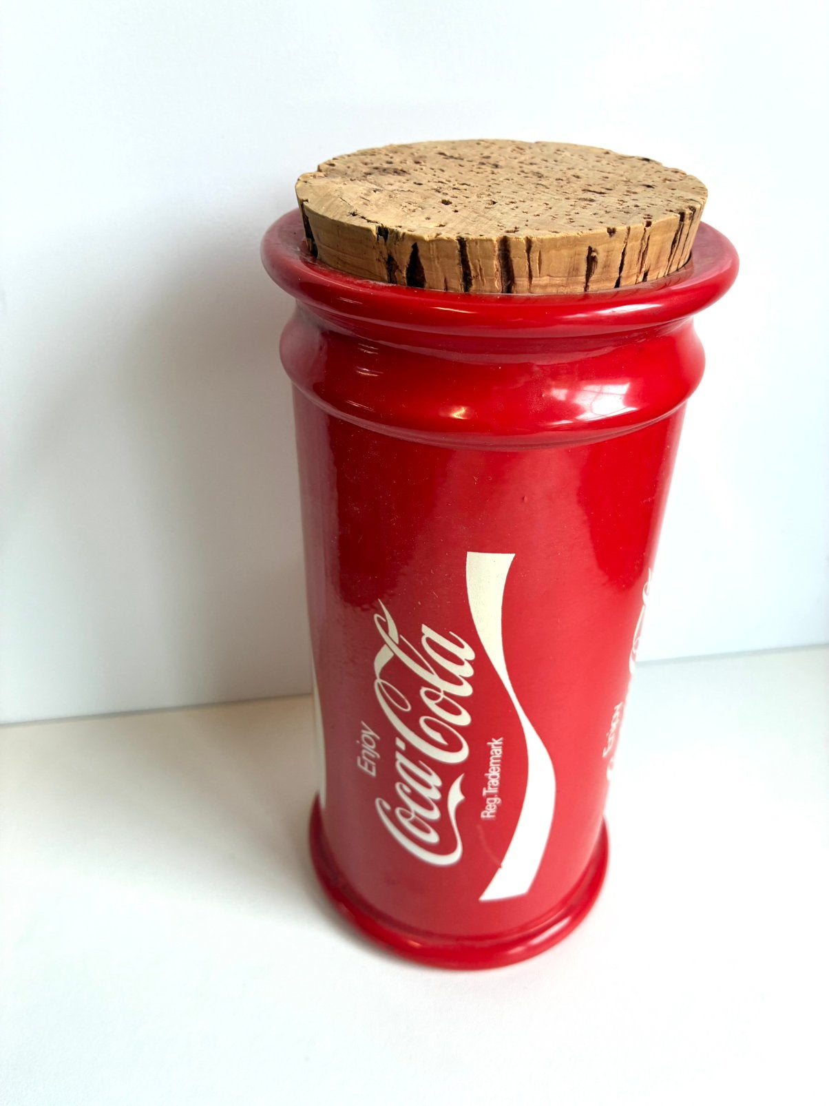 Prachtige glazen pot van Coca Cola, Ophalen of Verzenden, Zo goed als nieuw, Gebruiksvoorwerp