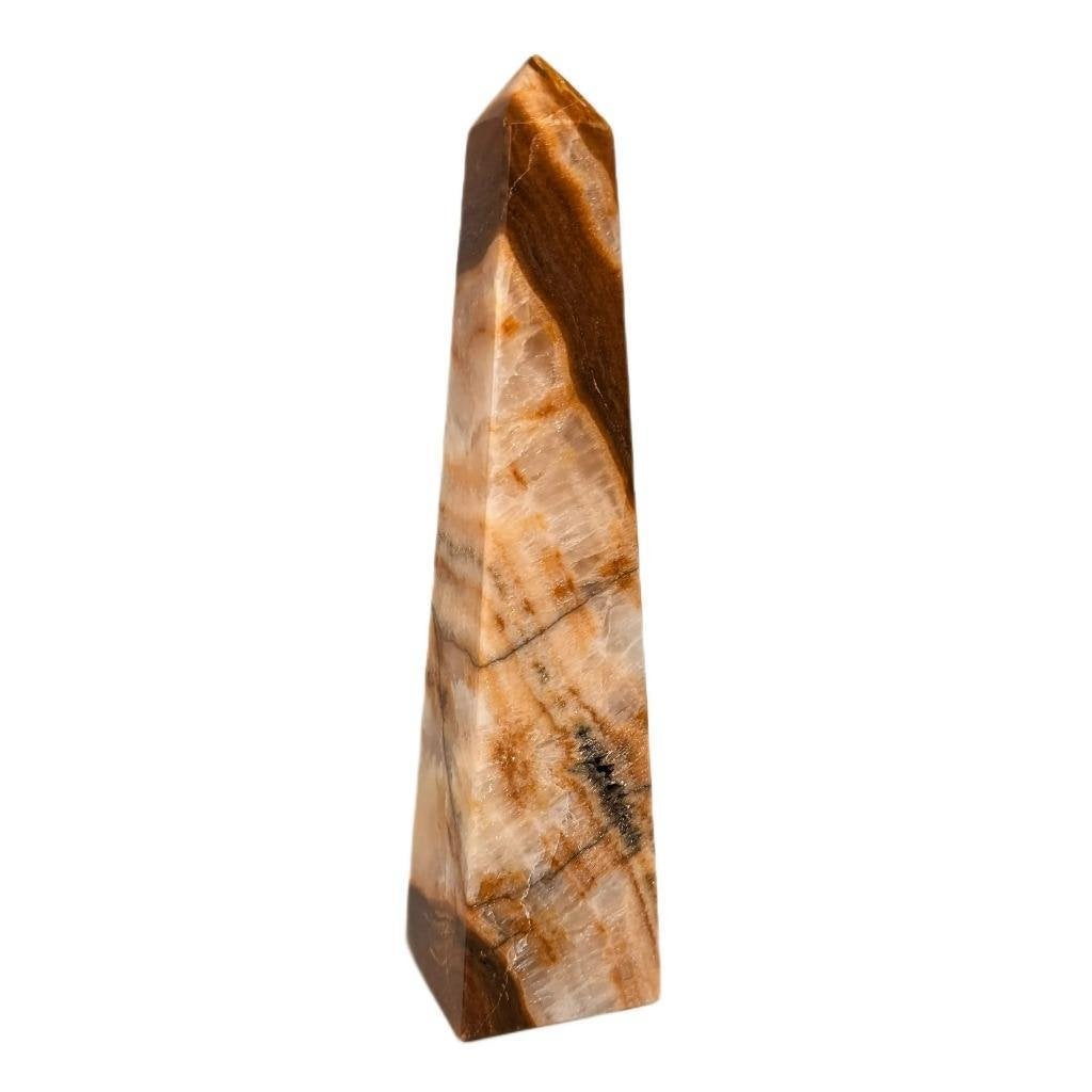 Bruine Onyx Obelisk 20 cm #3, Ophalen of Verzenden, Mineraal