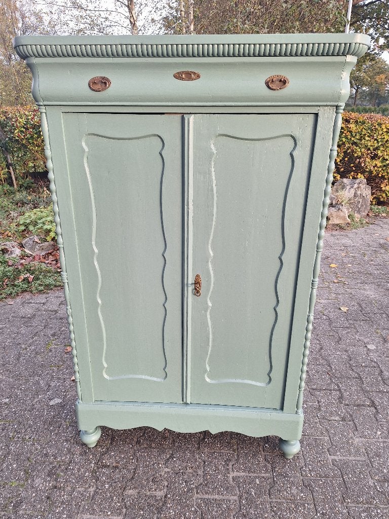 Antiek Brocante grenen Biedermeier meidenkast, Ophalen