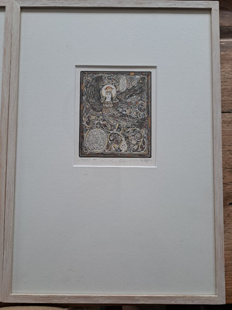 Uniek tweeluik: Originele etsen "Sirin"& Hollands Paradijs, Antiek en Kunst, Ophalen