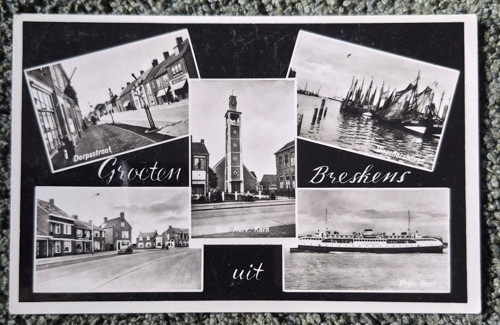 Groeten uit Breskens 5-luik, Ophalen of Verzenden, 1960 tot 1980, Ongelopen, Zeeland