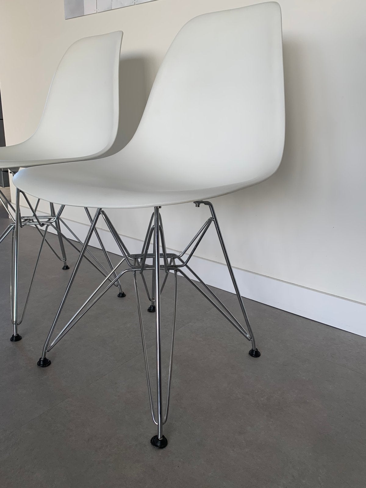 Twee nieuwe Eiffel draad stoelen design wit, Ophalen, Nieuw, Wit, Twee