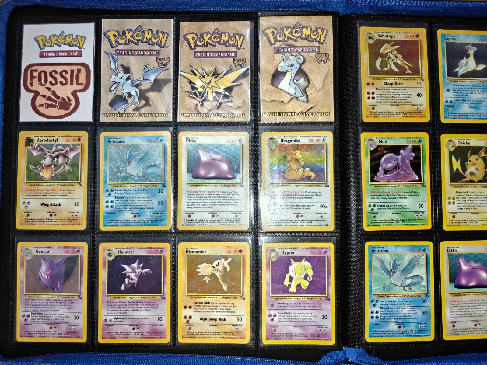 Pokémon Fossil Set - Engelse kaarten in zeer goede staat, Ophalen of Verzenden, Zo goed als nieuw, Meerdere kaarten, Foil