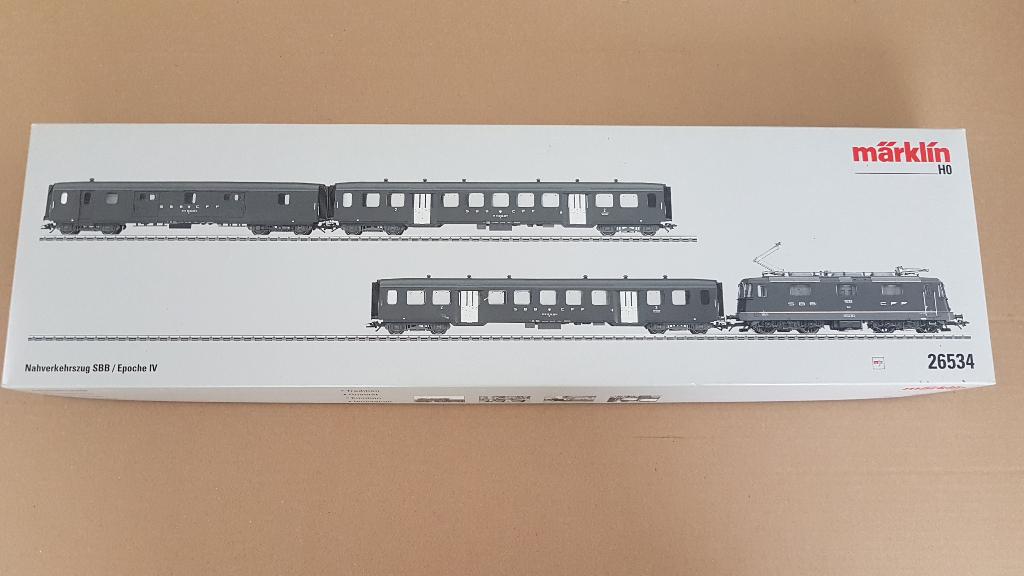 Marklin SBB trein loc met rijtuigen, Ophalen, Wisselstroom, Locomotief, Zo goed als nieuw