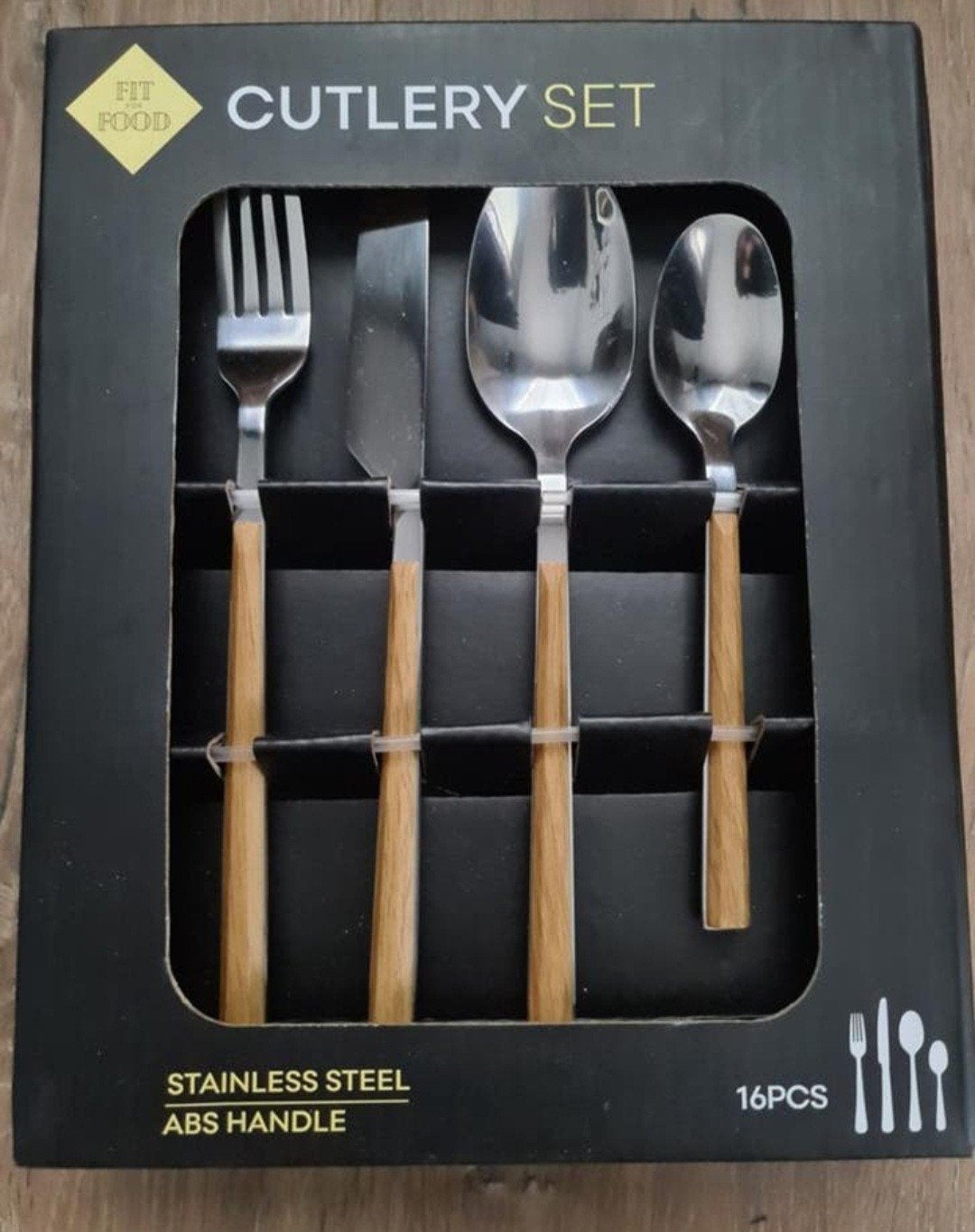 Fit Food Bestekset RVS met ABS handvat - 20- delig nieuw, Ophalen of Verzenden, Nieuw, Rvs of Chroom, Bestekset