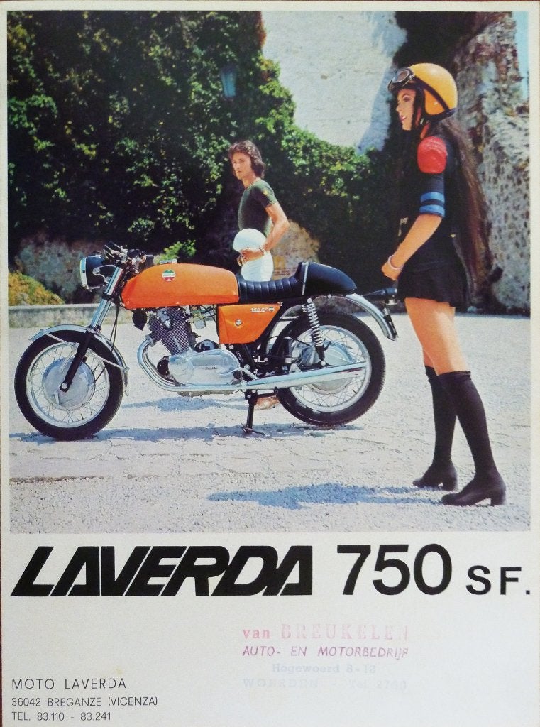 Folder LAVERDA 750 S.F./ 750 G.T. 1972, Motoren, Ophalen of Verzenden, Overige merken