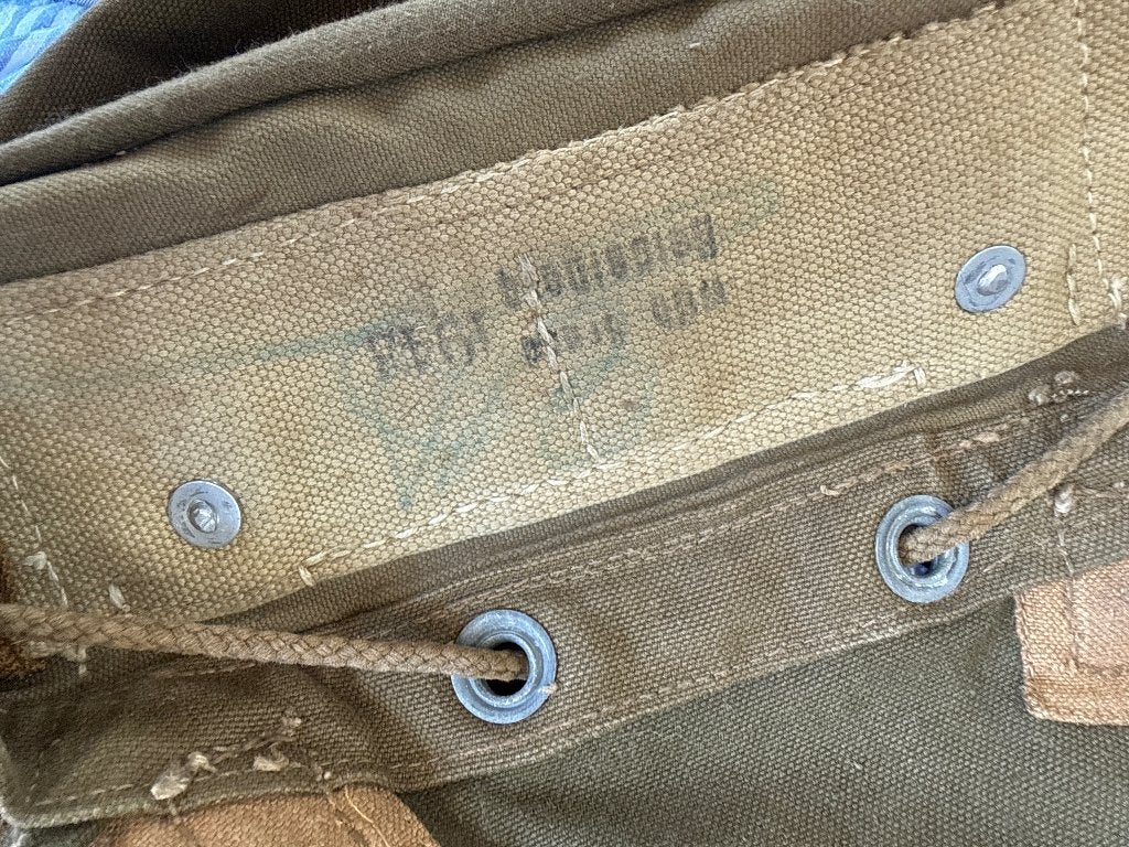 Ww2 Duitse broodrugzak met depo markeringen  maker gedateerd, Verzamelen, Ophalen of Verzenden, Landmacht, Duitsland, Overige typen