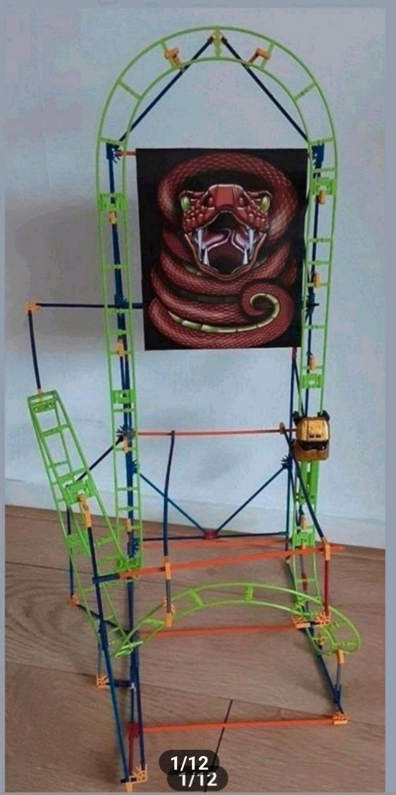 SPLINTERNIEUWE GROTE K.NEX ACHTBAAN MET BOUWTEKENING COMPLEE, Ophalen of Verzenden