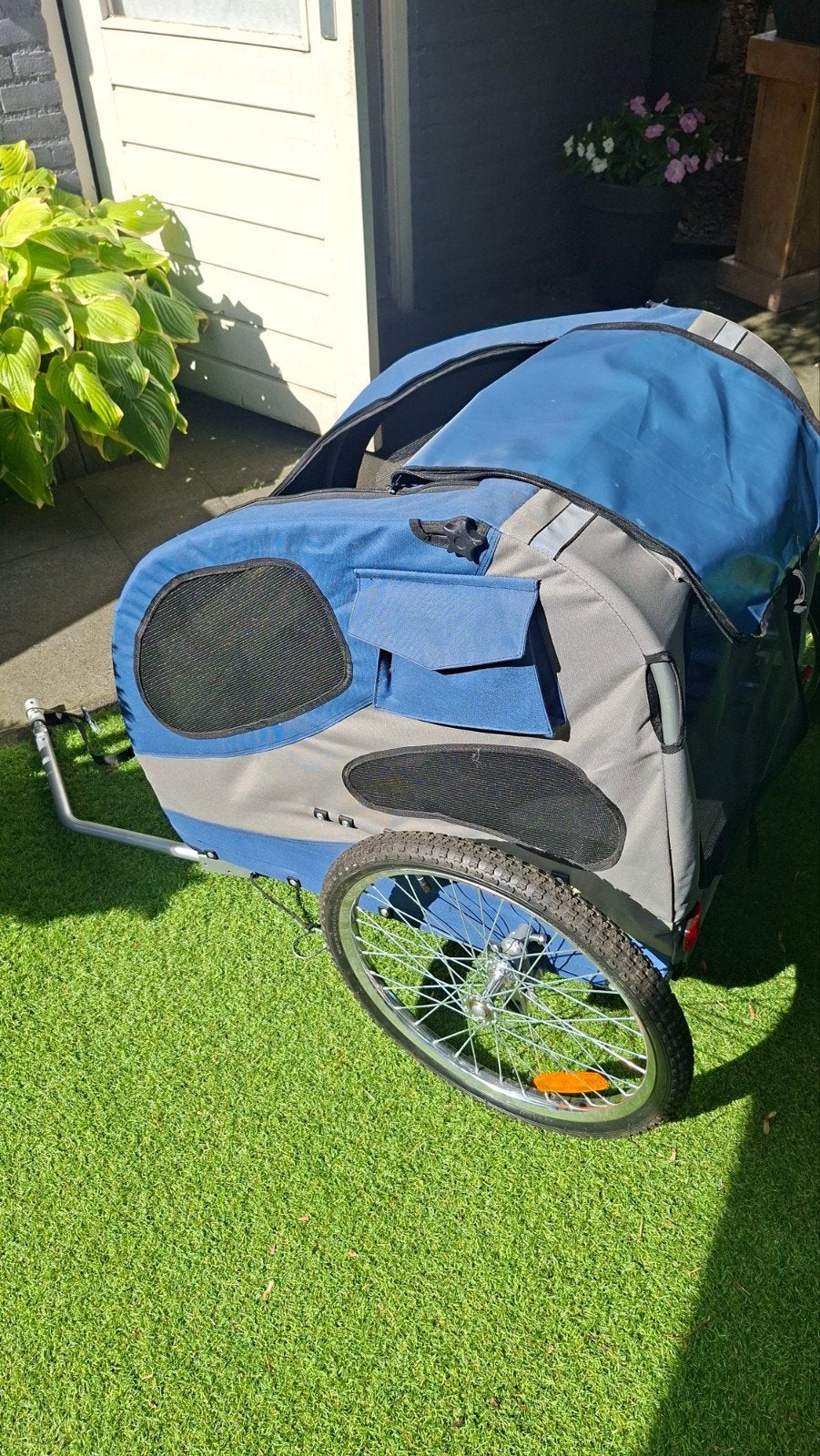 Te koop mooie hondenfietskar .zgan, Ophalen of Verzenden, Zo goed als nieuw, Hondenkar
