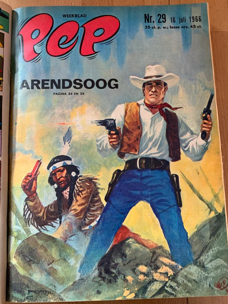Pep Weekblad 1966 - Nrs. 29 t/m 47 (gebonden), Meerdere stripboeken, Ophalen of Verzenden, Gelezen