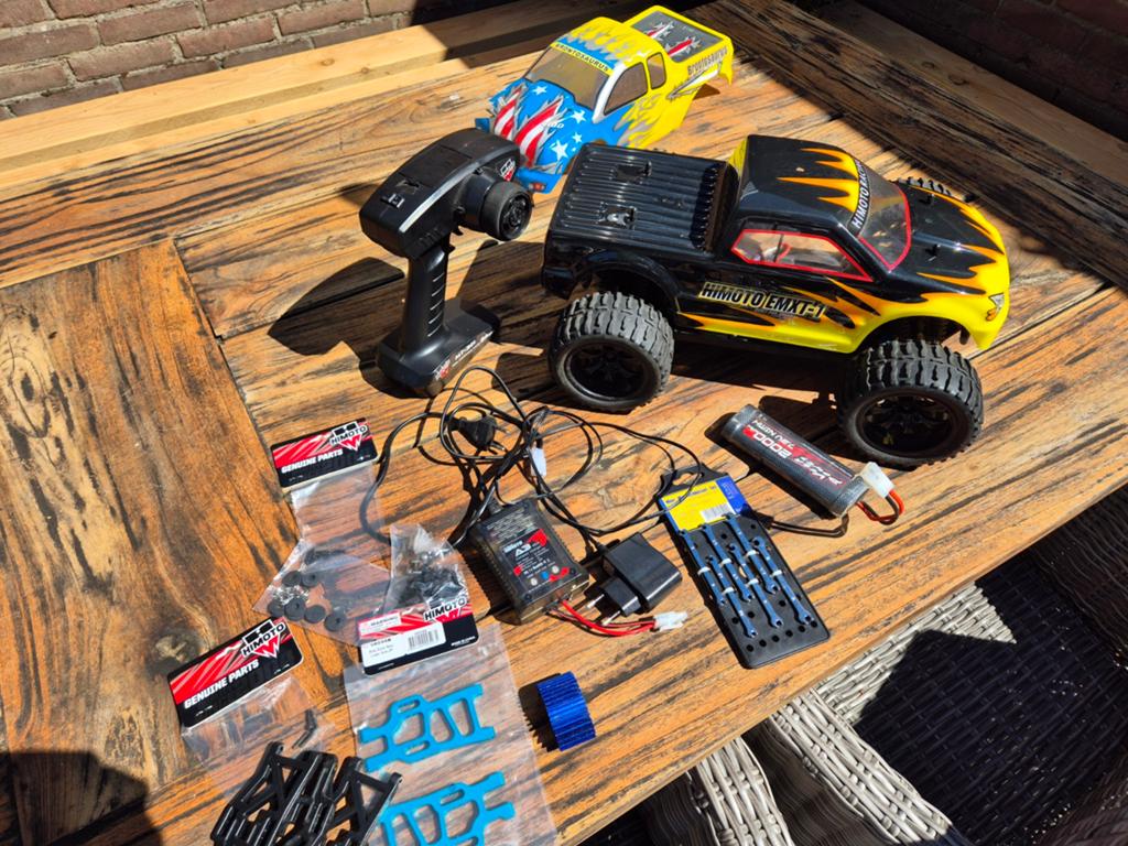 Himoto 1/10 RC Auto met extra onderdelen, Elektro, Gebruikt, Auto offroad, Ophalen of Verzenden