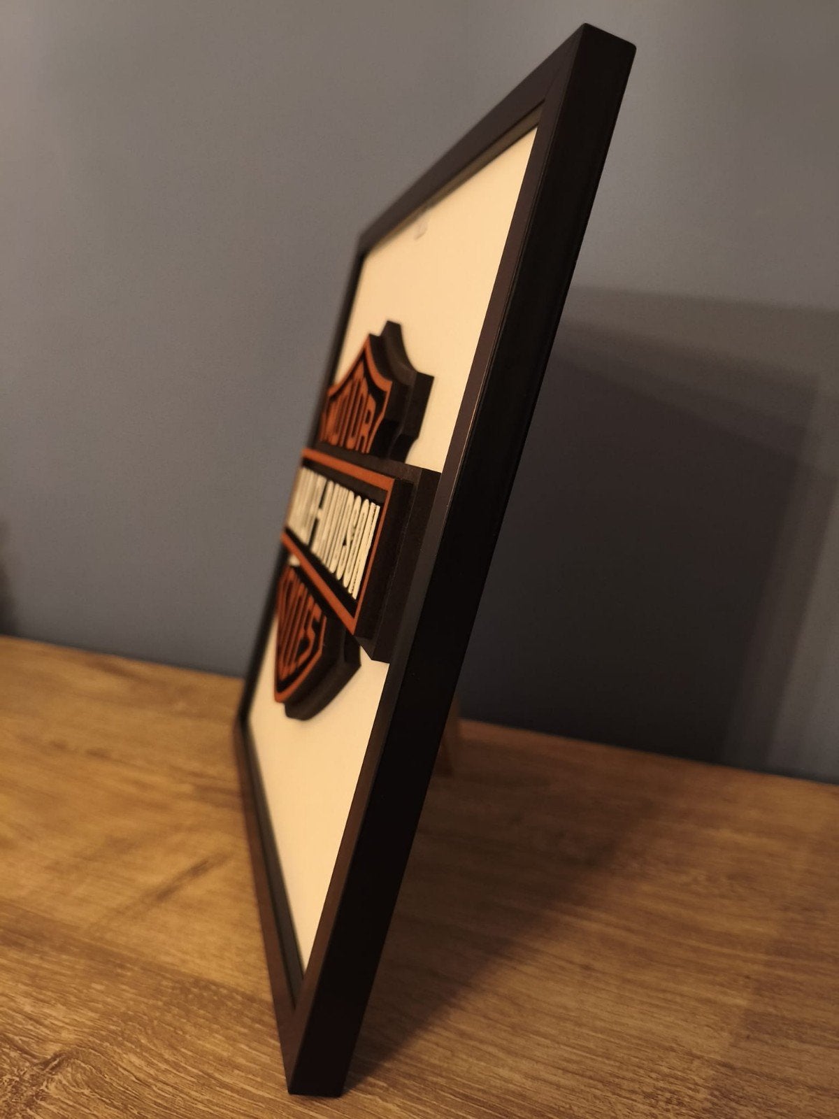 Harley-Davidson 3D Wanddecoratie - Gemaakt van hout, Ophalen, Industrieel, Decoratieobject, Zo goed als nieuw