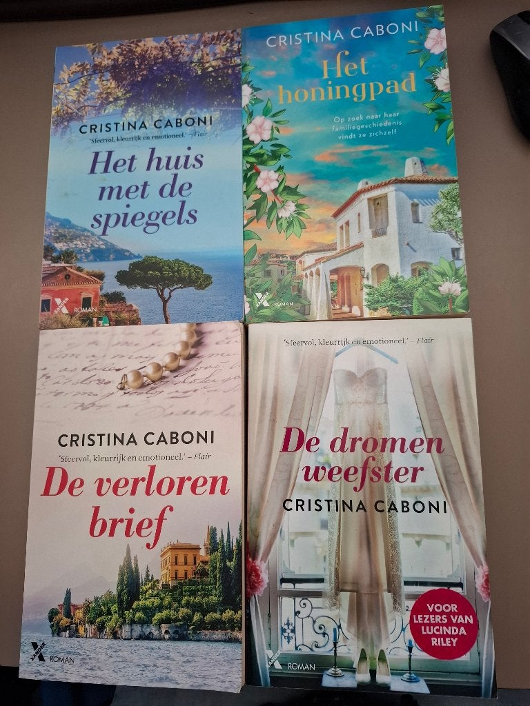 Cristina Caboni:Honingpad, Verloren brief, Huis met spiegels, Ophalen of Verzenden, Gelezen, Cristina Caboni, Europa overig